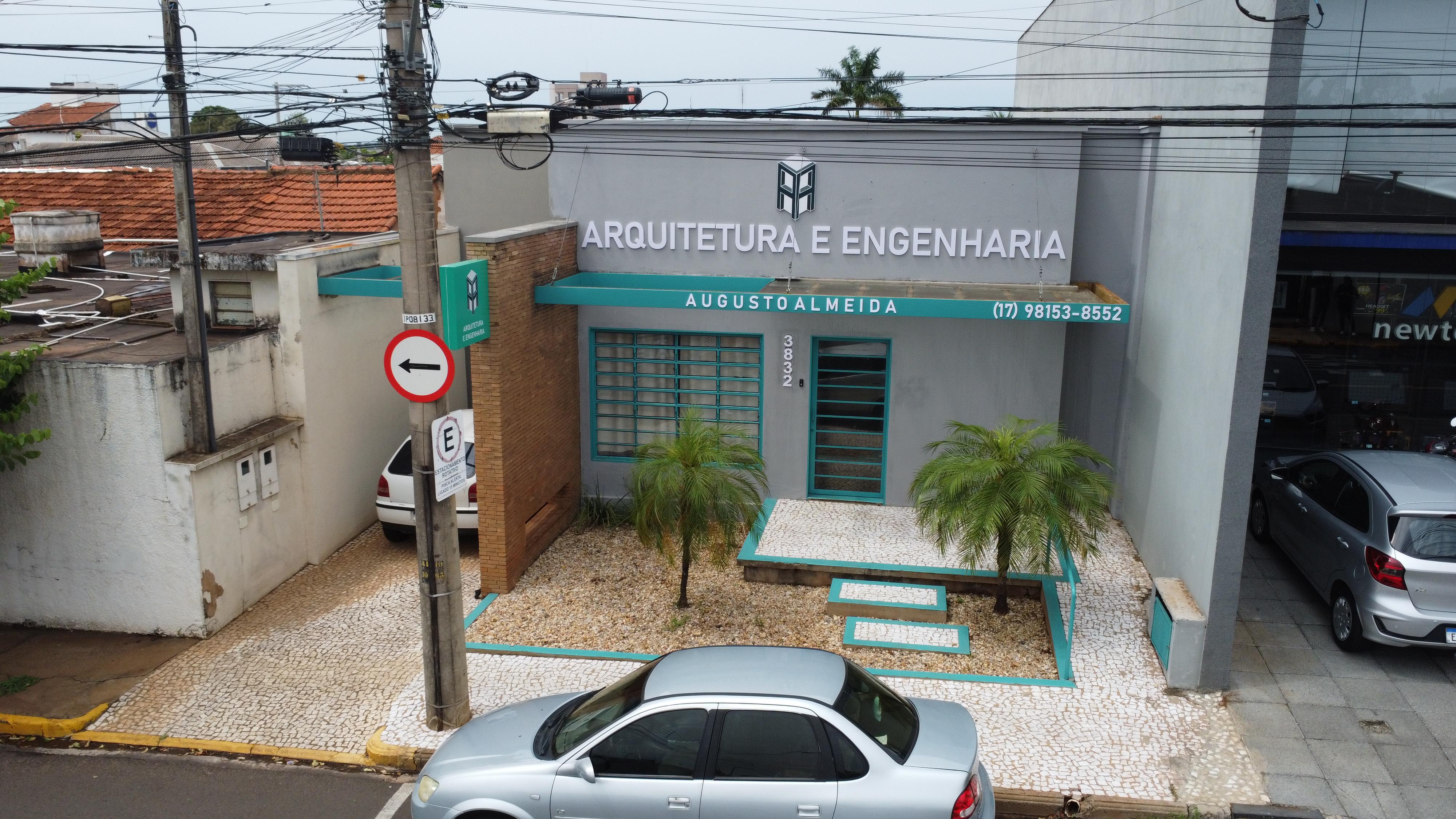 Fachada do escritório Augusto Almeida Arquitetura e Engenharia em Votuporanga/SP