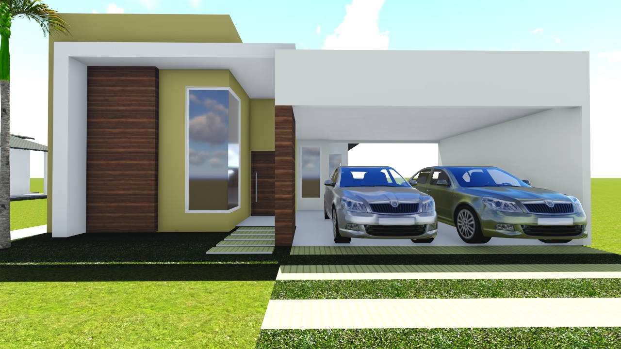 Fachada final proposta para a residência Saraiva